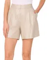 Vince Camuto Metallic Trouser Shorts In Rivera Sand