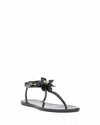 Vince Camuto Jelynn Beaded Flower Embellished Thong Sandals In Black