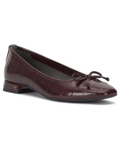 Vince Camuto Women's Jenlea Almond-toe Block-heel Bow Ballet Pumps In Multi