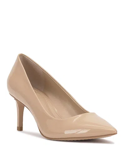 Vince Camuto Women's Kehlia Mid-heel Pumps In Summer Beige Patent