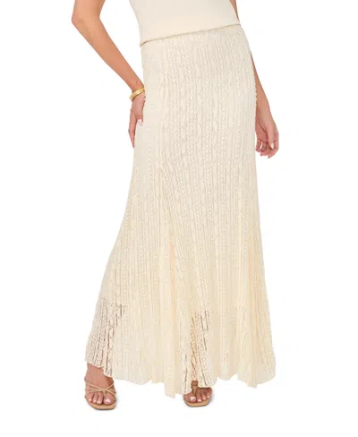 Vince Camuto Women's Knit Godet Maxi Skirt In White