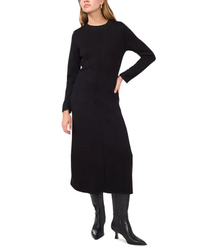 Vince Camuto Women's Knit Midi Sweater Dress In Rich Black