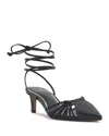 Vince Camuto Women's Kota Ankle-wrap Strappy Pumps In Black Leather