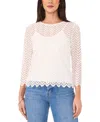Vince Camuto Lace Top In New Ivory