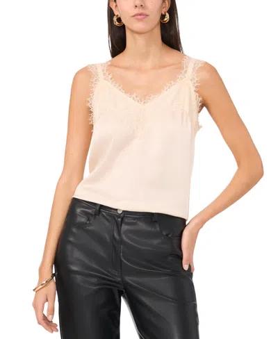 Vince Camuto Women's Lace-trim Camisole In Pearl