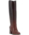 Vince Camuto Womens Leila Block Heel Knee High Boots Regular Wide Extra Wide Calf In Chocolate Fade