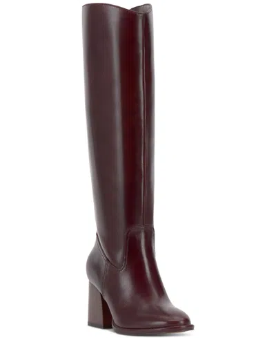 Vince Camuto Women's Leila Wide Calf Boots In Rich Mahogany