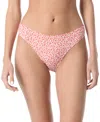 Vince Camuto Small Animal High Cut Bikini Bottom In Pink