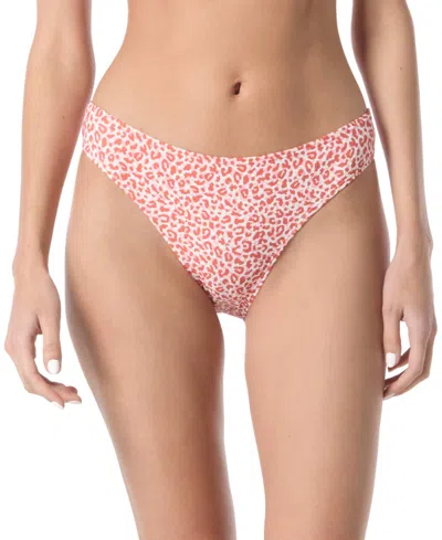 Vince Camuto Small Animal High Cut Bikini Bottom In Pink