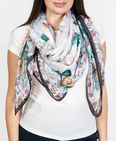 Vince Camuto Women's Lily Floral Square Scarf In White Multi