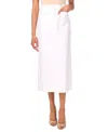 Vince Camuto Women's Linen-blend Patch-pocket Midi Skirt In New Ivory