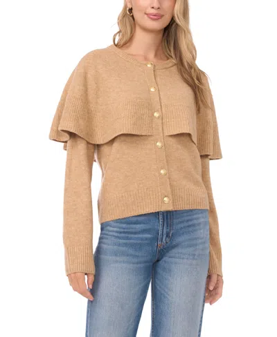 Vince Camuto Women's Long Sleeve Sweater With Shawl