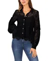 Vince Camuto Women's Long Sleeve Top In Black
