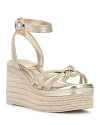 Vince Camuto Loressa Platform Wedge Sandal In Light Gold