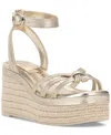 Vince Camuto Loressa Platform Wedge Sandal In Light Gold