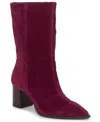 Vince Camuto Women's Lorrys Block-heel Pointed-toe Slouchy Boots In Burgundy
