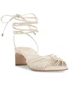 Vince Camuto Women's Lory Lace-up Blade-heel Sandals In White
