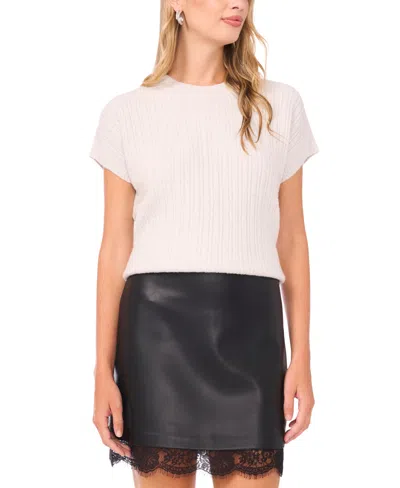 VINCE CAMUTO WOMEN'S LUREX SHORT SLEEVES SWEATER