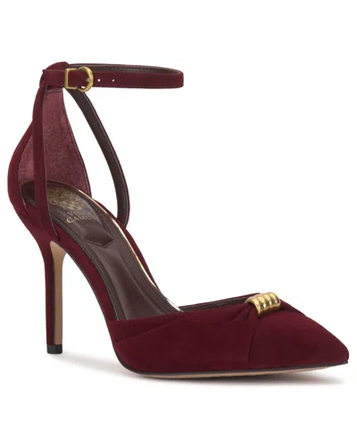 Vince Camuto Mallie Ankle Strap Pump In Red