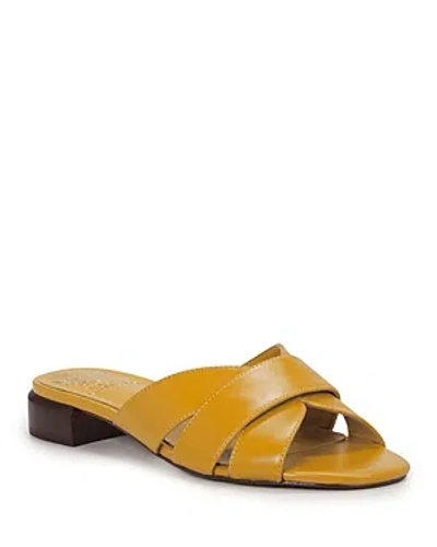 Vince Camuto Women's Maydree Leather Slide Sandals In Yellow
