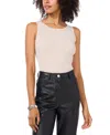 Vince Camuto Metallic Rib Sleeveless Sweater In Sweet Champagne
