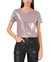 Vince Camuto Metallic Top In Mocha