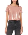 Vince Camuto Womens Metallic Polyester Pullover Top In Rose Clay