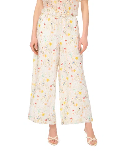 Vince Camuto Women's Mid-rise Wide-leg Pull On Pants In Neutral
