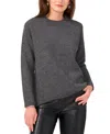 Vince Camuto Center Seam Crewneck Sweater In Medium Heather Grey