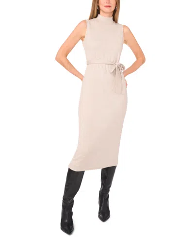 Vince Camuto Women's Mock Neck Sleeveless Dress In Neutral