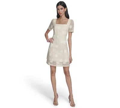 Vince Camuto Women's Novelty Square Neck Dress In Neutral