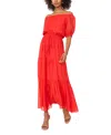 Vince Camuto Off The Shoulder Tiered Maxi Dress In Cayenne