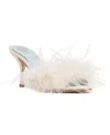 Vince Camuto Women's Paelly High-heel Feathered Dress Mules In White
