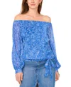 Vince Camuto Women's Off-the-shoulder Paisley Top In Blue