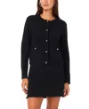 Vince Camuto Women's Patch Pockets Long Sleeves Cardigan In Black
