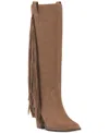 Vince Camuto Pelia Fringe Knee High Boot In Oyster