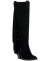 Vince Camuto Pelia Fringe Knee High Boot In Black