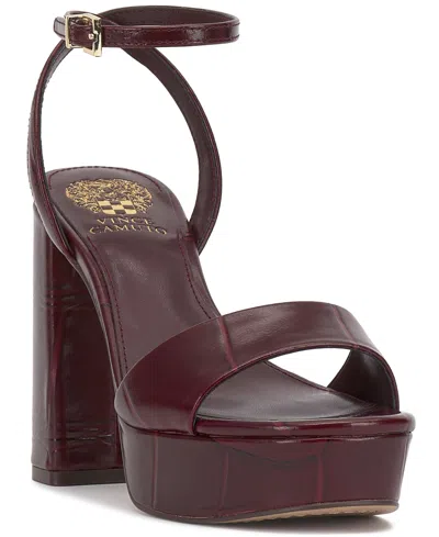 Vince Camuto Women's Pendry Platform Dress Sandals In Burgundy