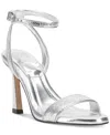 Vince Camuto Penelopy Ankle Strap Sandal In Silver Leather