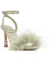Vince Camuto Women's Penely Feathered High-heel Dress Sandals In Green