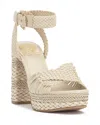 Vince Camuto Pessa Ankle Strap Platform Sandal In White