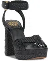Vince Camuto Pessa Ankle Strap Platform Sandal In Black