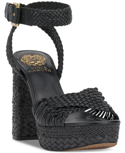 VINCE CAMUTO WOMEN'S PESSA WOVEN PLATFORM DRESS SANDALS