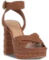 Vince Camuto Pessa Ankle Strap Platform Sandal In Caramello