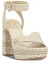 Vince Camuto Pessa Ankle Strap Platform Sandal In Panna Creme