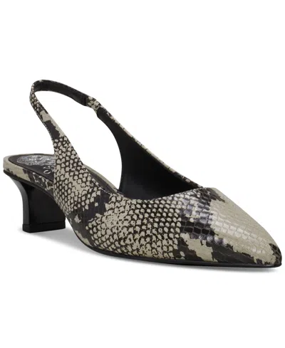 Vince Camuto Sindree Slingback Pointed Toe Pump In Ivory Snake