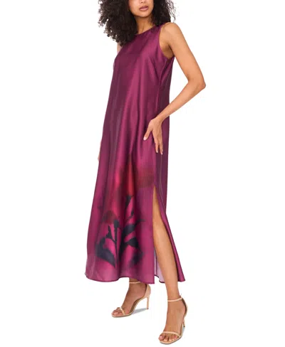 Vince Camuto Women's Placed-print Maxi Dress In Purple