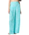 Vince Camuto Womens Printed Knotted Bikini Top Printed Cover Up Pants In Oasis