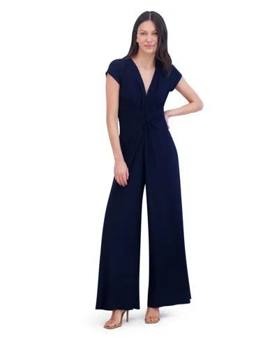 Vince Camuto Women's Plunge V-neck Jumpsuit In Blue