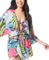 Vince Camuto Plunge Neck Romper In Multi